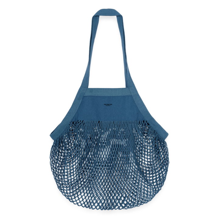 Organic Mesh-Einkaufstasche - Jeansblau