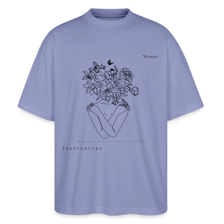 "Woman" Oversized Unisex Bio T-Shirt Blaster 2.0 - Violett