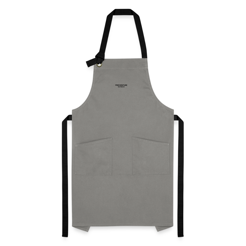 Kontrastschürze - Grau/Schwarz