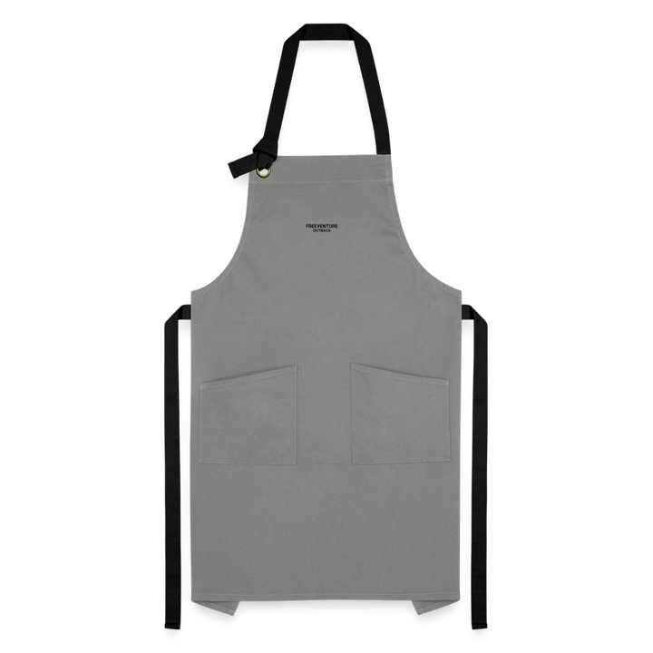 Kontrastschürze - Grau/Schwarz