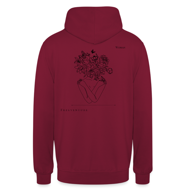 nisex Hoodie – Dein gemütlicher Alltagsbegleiter mit einzigartigem Design - Bordeaux