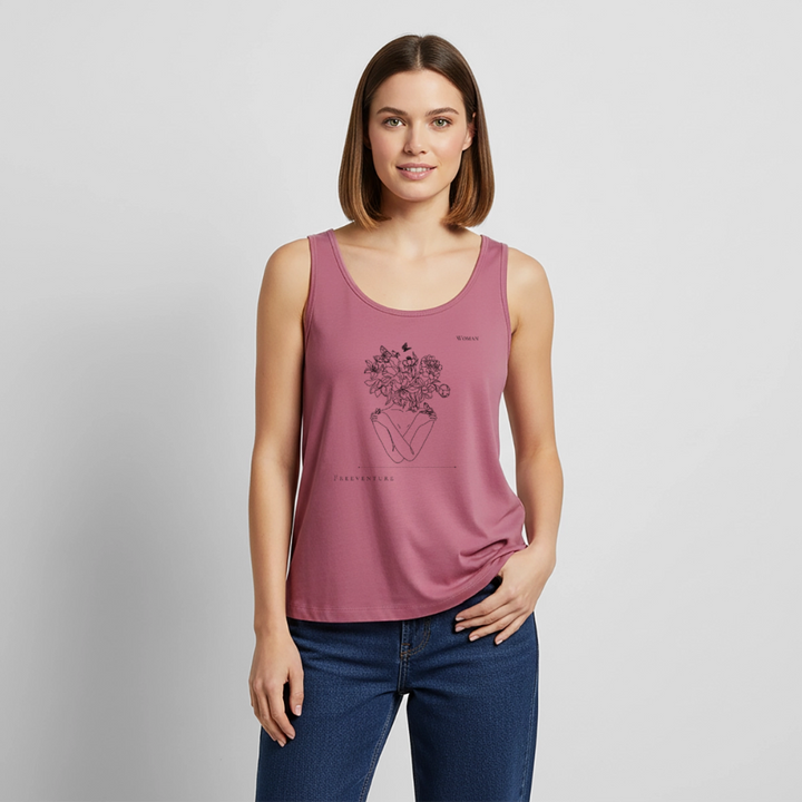 "Woman" Frauen Premium Tank Top - Mauve