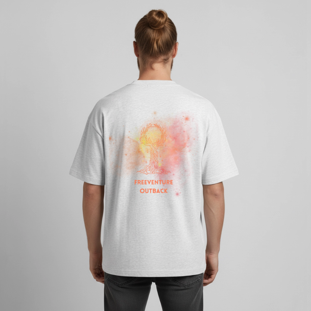 Life" of Tree" Heavyweight Unisex Boxy T-Shirt - Kühles Grau meliert