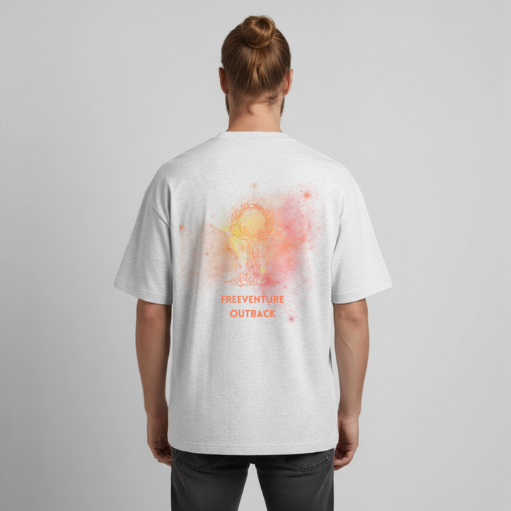 Life" of Tree" Heavyweight Unisex Boxy T-Shirt - Kühles Grau meliert
