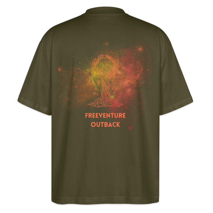 "Life of Tree" Oversized Unisex Bio T-Shirt Blaster 2.0 - Khaki