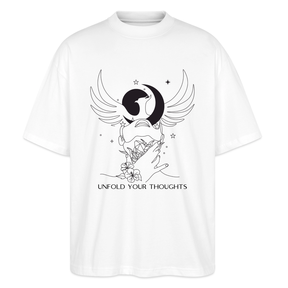 "Unfold" Oversized Unisex Bio T-Shirt Blaster 2.0 - Weiß