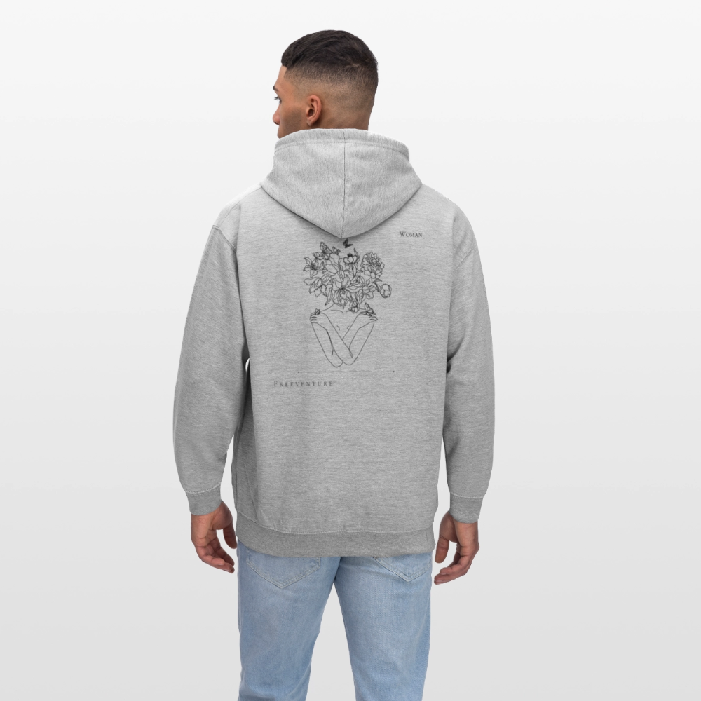 Kontrast-Hoodie – Zwei Farben, ein Look! - Grau meliert/Navy