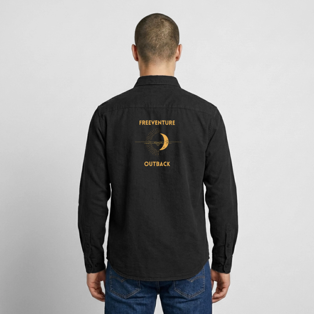 Relaxed Fit Unisex Organic Hemd - washed Black