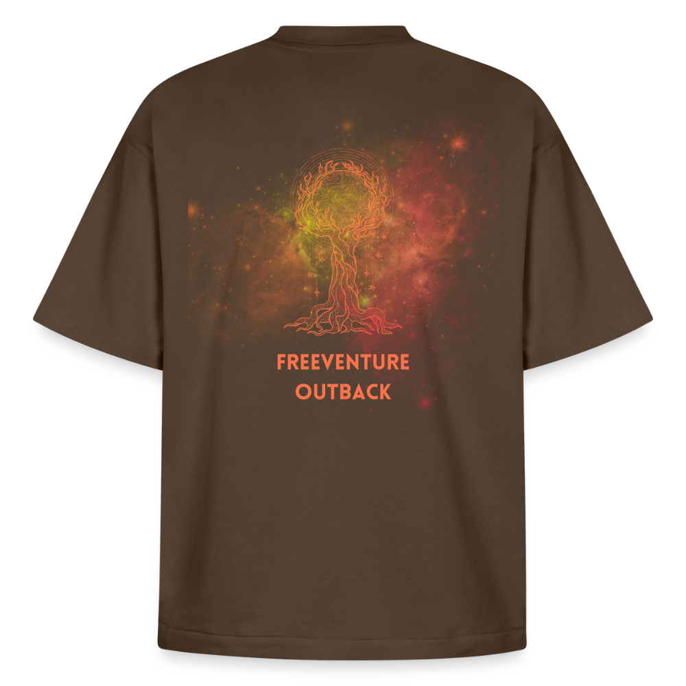 Life" of Tree" Heavyweight Unisex Boxy T-Shirt - Dunkelbraun