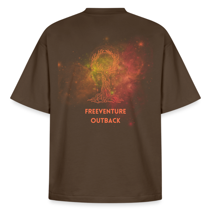 Life" of Tree" Heavyweight Unisex Boxy T-Shirt - Dunkelbraun