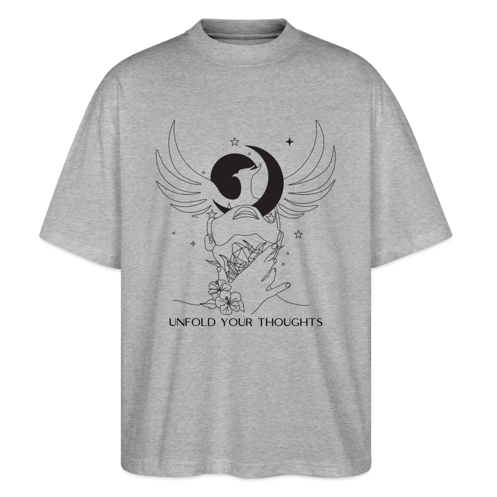 "Unfold" Oversized Unisex Bio T-Shirt Blaster 2.0 - Grau meliert