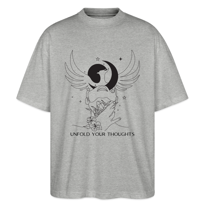 "Unfold" Oversized Unisex Bio T-Shirt Blaster 2.0 - Grau meliert