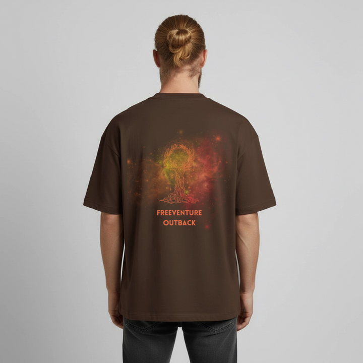 Life" of Tree" Heavyweight Unisex Boxy T-Shirt - Dunkelbraun