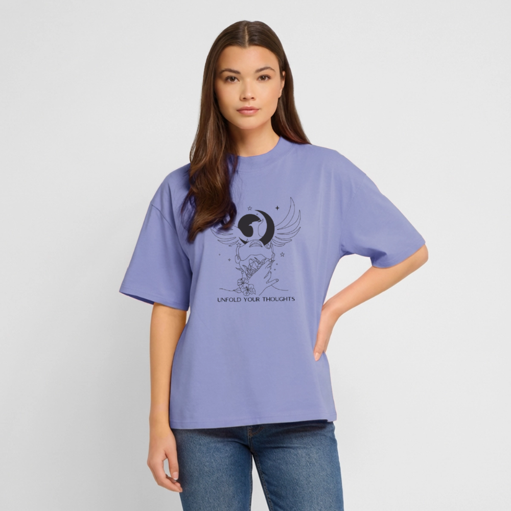 "Unfold" Oversized Unisex Bio T-Shirt Blaster 2.0 - Violett