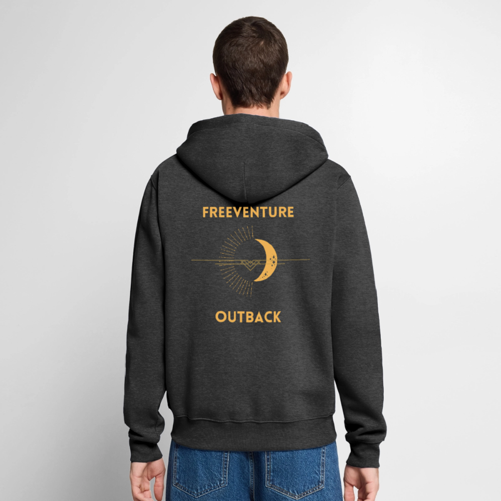 "Moon" Männer Kapuzenjacke - Anthrazit meliert