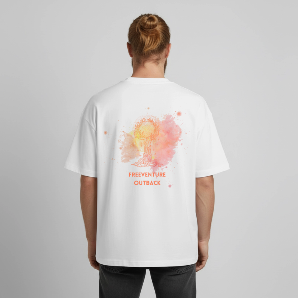Life" of Tree" Heavyweight Unisex Boxy T-Shirt - Weiß