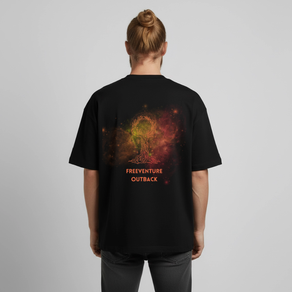 Life" of Tree" Heavyweight Unisex Boxy T-Shirt - Schwarz