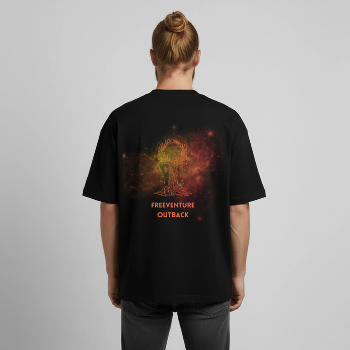 Life" of Tree" Heavyweight Unisex Boxy T-Shirt - Schwarz