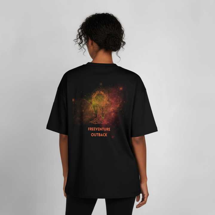 Life" of Tree" Heavyweight Unisex Boxy T-Shirt - Schwarz