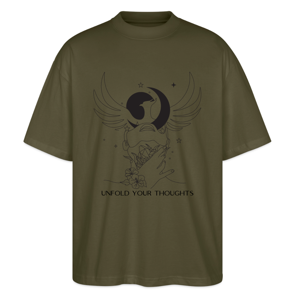 "Unfold" Oversized Unisex Bio T-Shirt Blaster 2.0 - Khaki