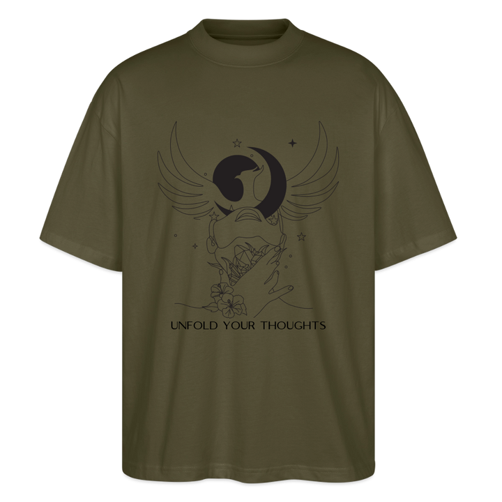 "Unfold" Oversized Unisex Bio T-Shirt Blaster 2.0 - Khaki