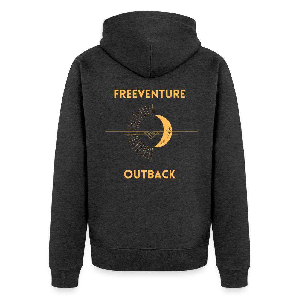 "Moon" Männer Kapuzenjacke - Anthrazit meliert