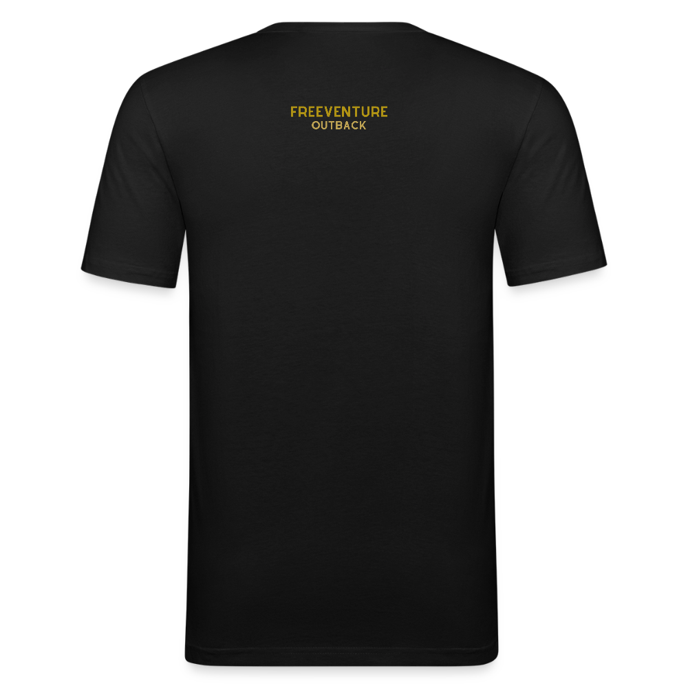 Slim Fit T-Shirt für Männer -  Bio 100%🌿 - Schwarz