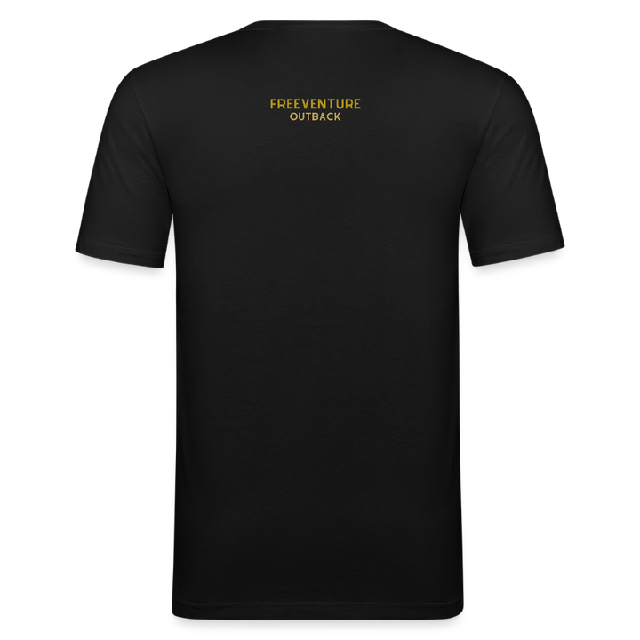 Slim Fit T-Shirt für Männer -  Bio 100%🌿 - Schwarz