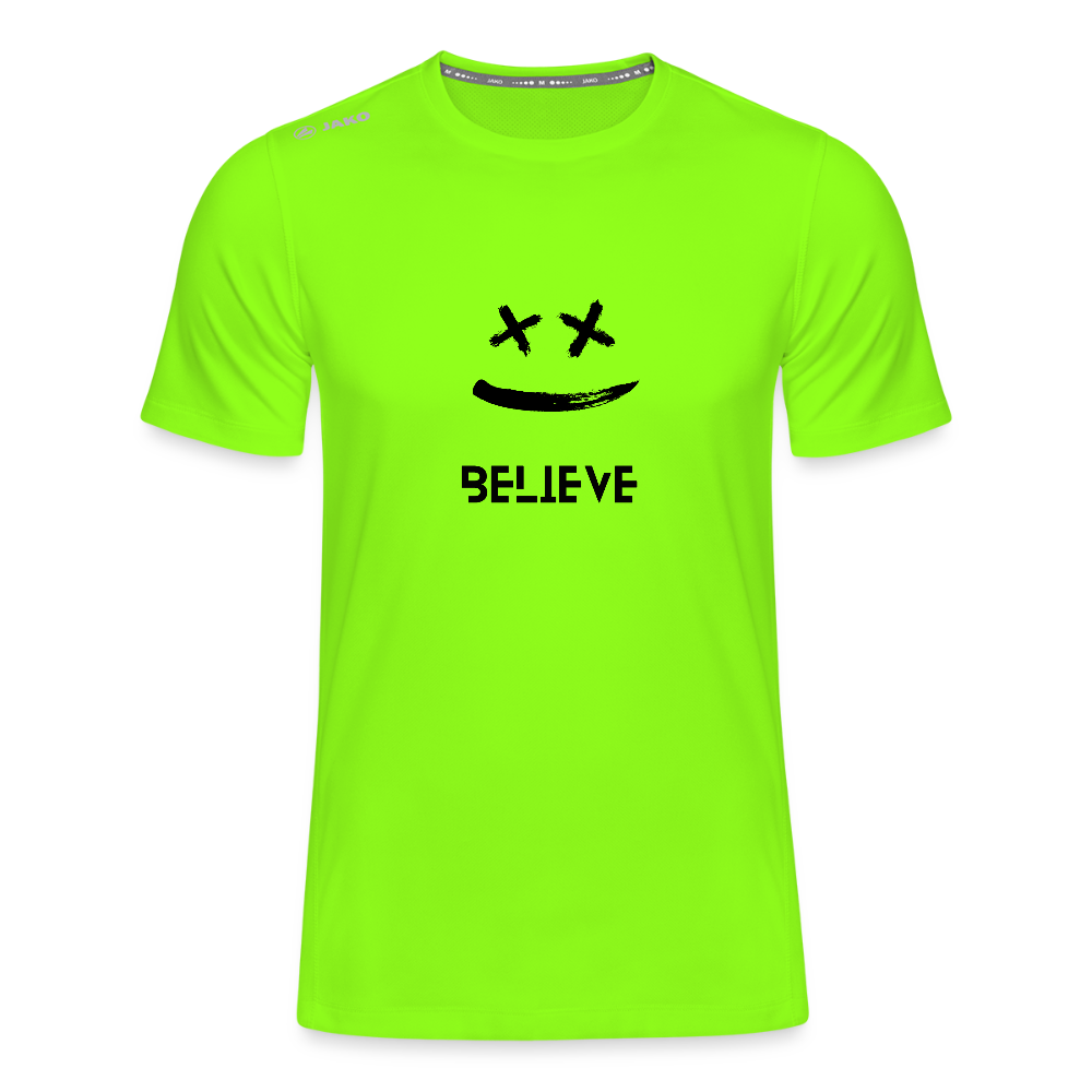 JAKO Männer T-Shirt Run 2.0 – Dein Laufshirt mit Motivation! 🏃‍♂️😊 - Neongrün