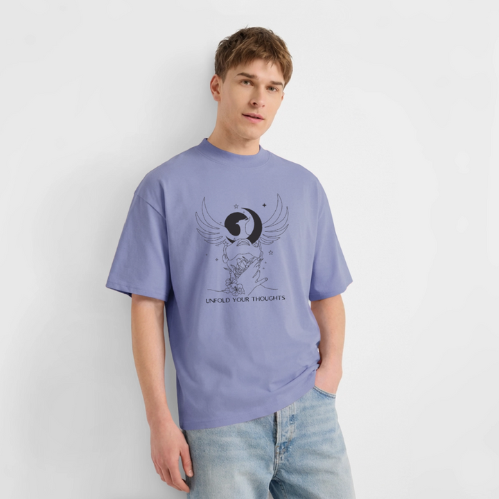"Unfold" Oversized Unisex Bio T-Shirt Blaster 2.0 - Violett