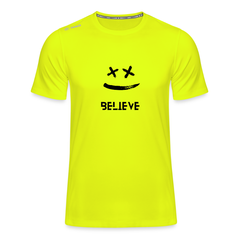 JAKO Männer T-Shirt Run 2.0 – Dein Laufshirt mit Motivation! 🏃‍♂️😊 - Neongelb