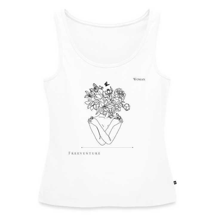 "Woman" Frauen Premium Tank Top - Weiß