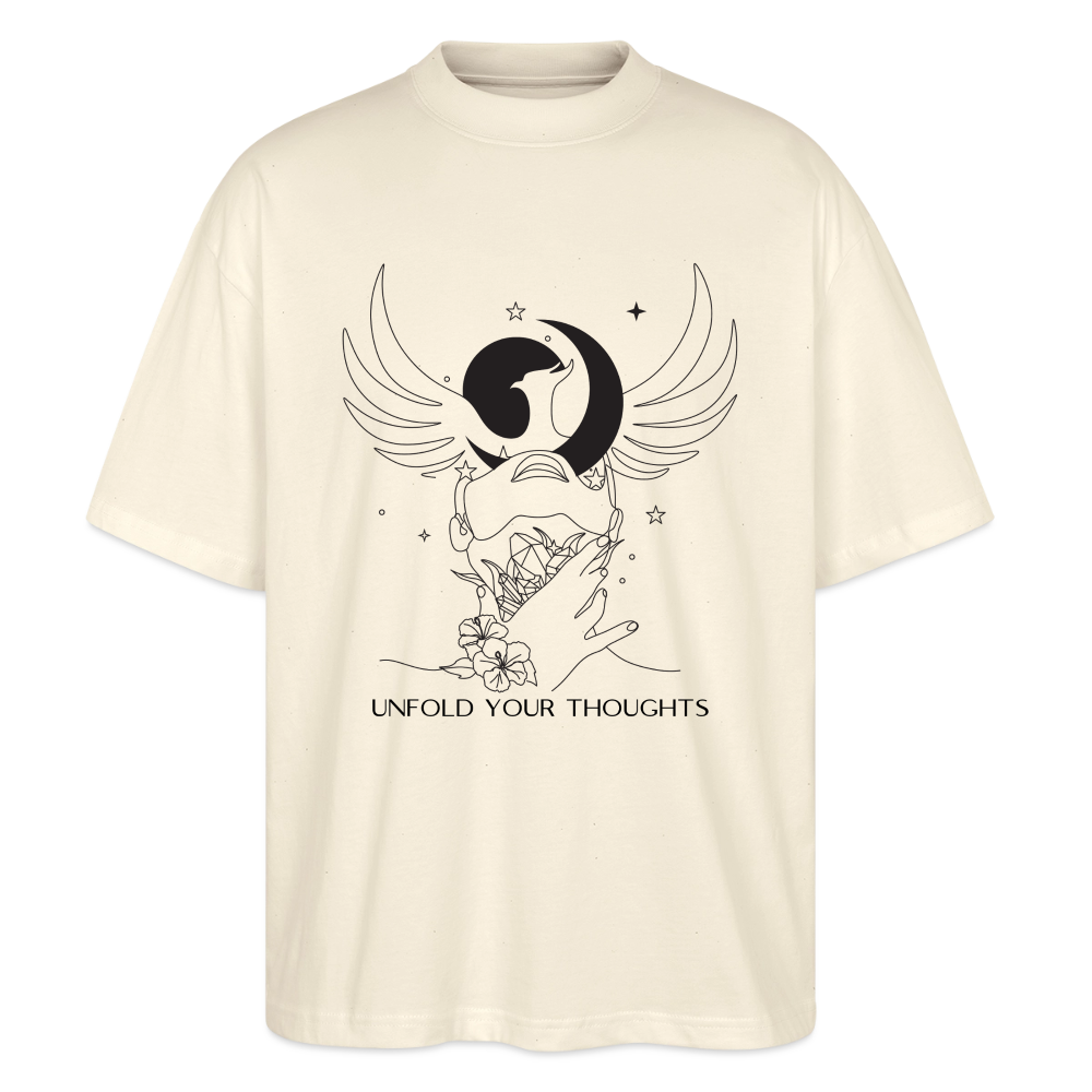 "Unfold" Oversized Unisex Bio T-Shirt Blaster 2.0 - Natur