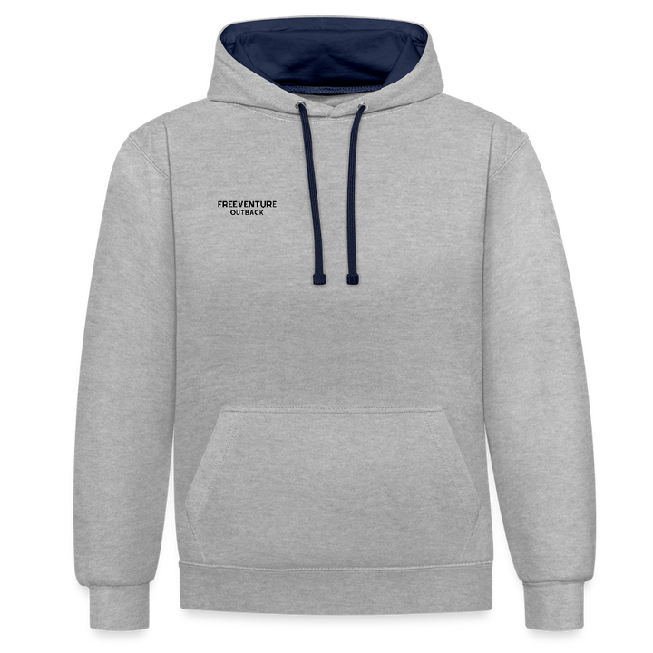 Kontrast-Hoodie – Zwei Farben, ein Look! - Grau meliert/Navy
