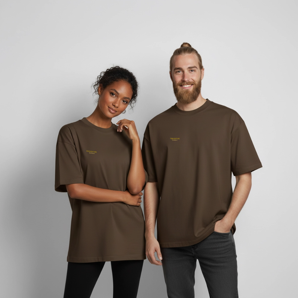 Life" of Tree" Heavyweight Unisex Boxy T-Shirt - Dunkelbraun