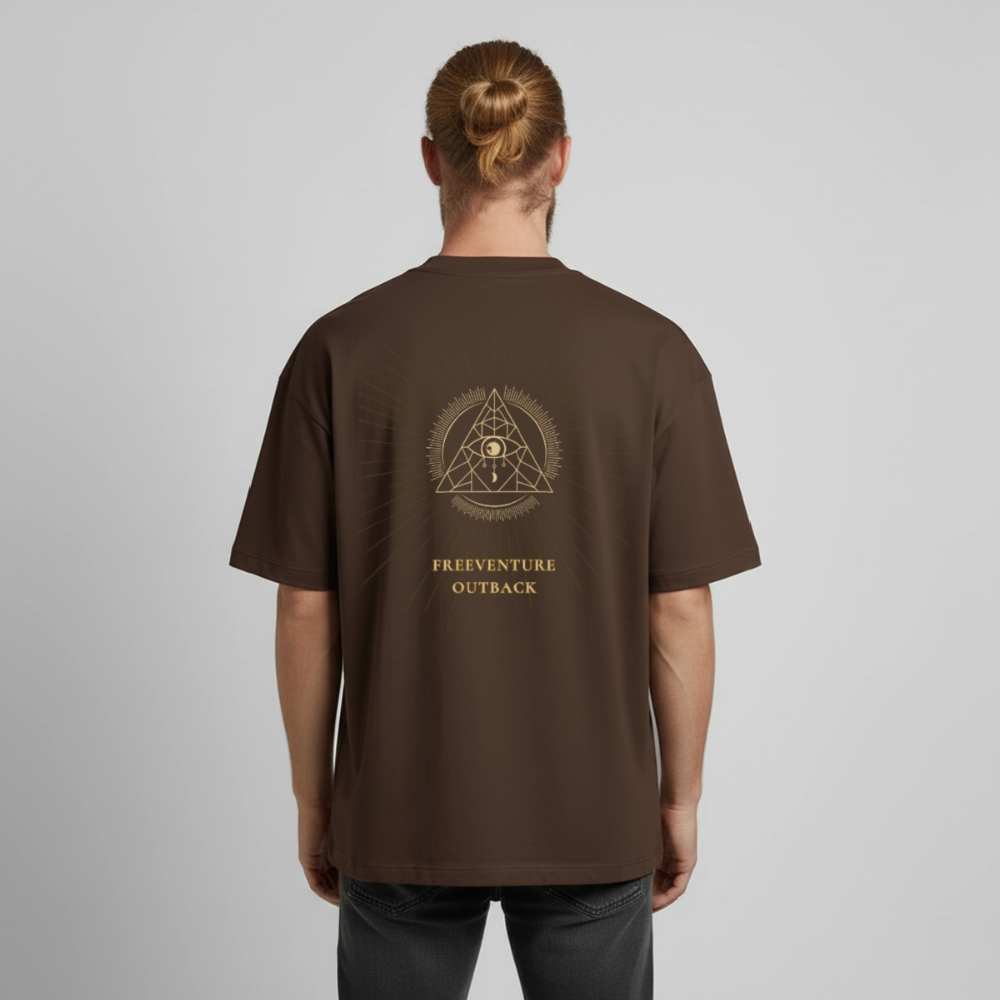 " Eye" Heavyweight Unisex Boxy T-Shirt - Dunkelbraun