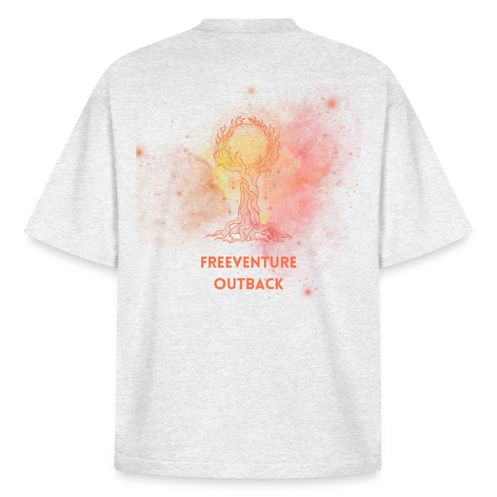Life" of Tree" Heavyweight Unisex Boxy T-Shirt - Kühles Grau meliert