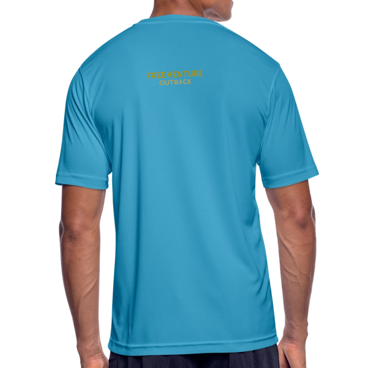 Atmungsaktives Männer Sport T-Shirt - Saphirblau