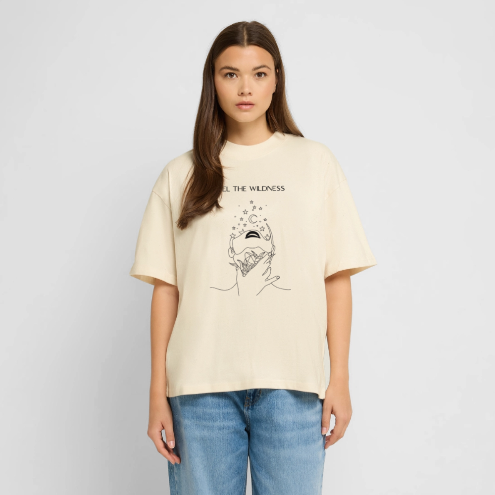 "Feel"Oversized Unisex Bio T-Shirt Blaster 2.0 - Natur