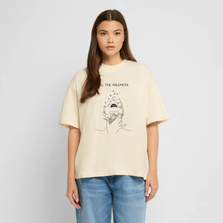 "Feel"Oversized Unisex Bio T-Shirt Blaster 2.0 - Natur