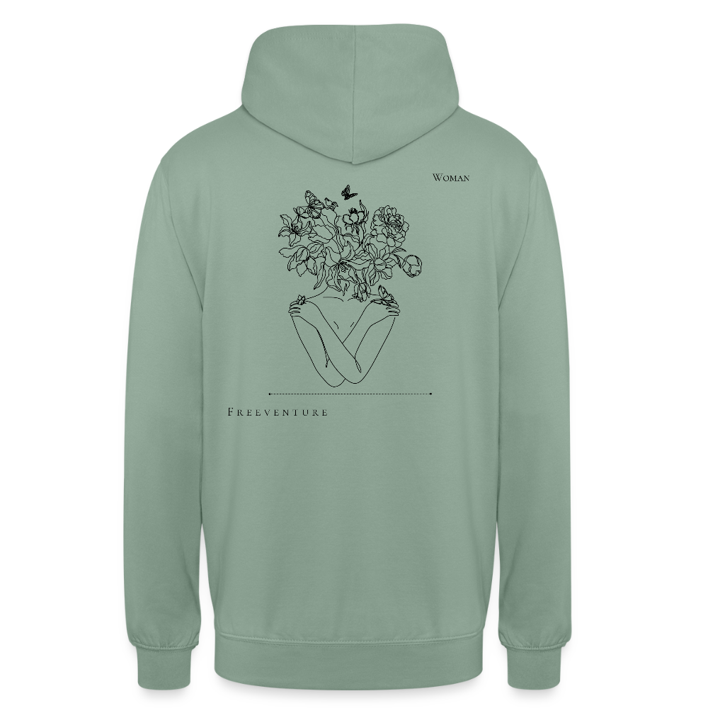 nisex Hoodie – Dein gemütlicher Alltagsbegleiter mit einzigartigem Design - Graugrün