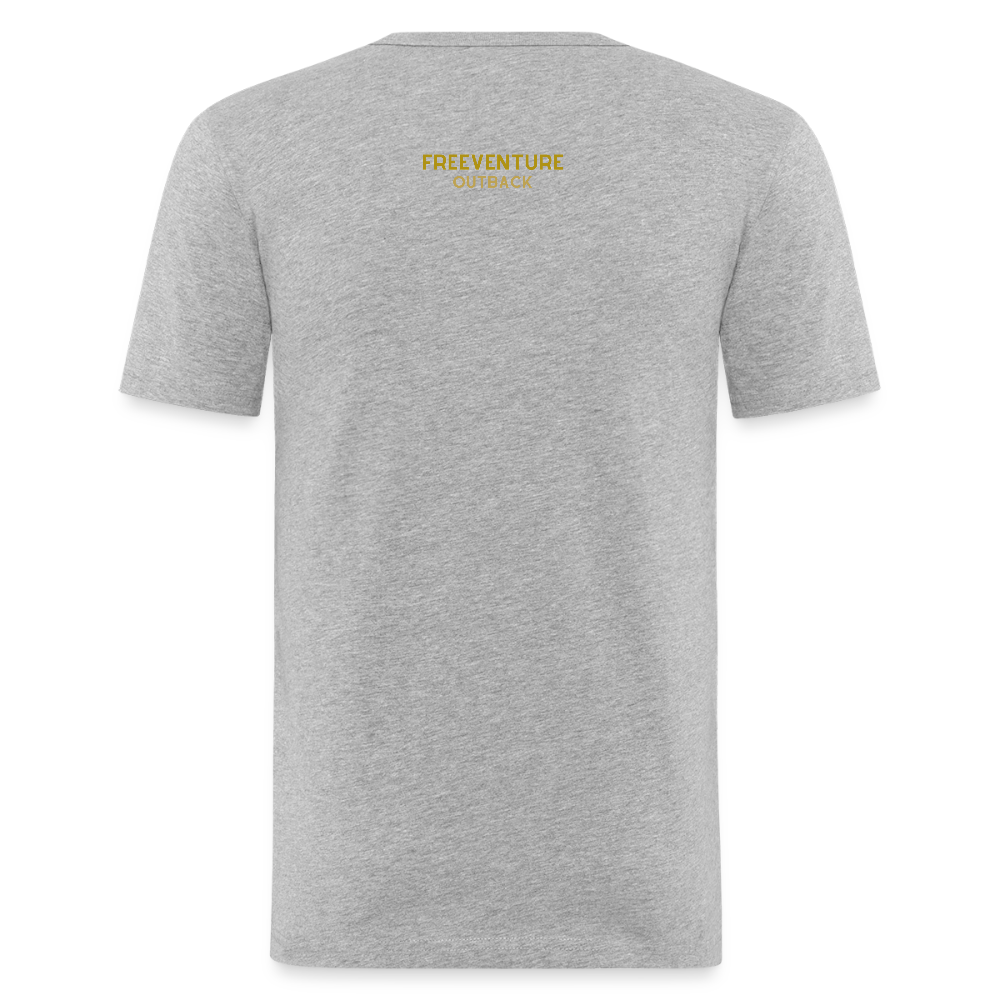 Slim Fit T-Shirt für Männer -  Bio 100%🌿 - Grau meliert