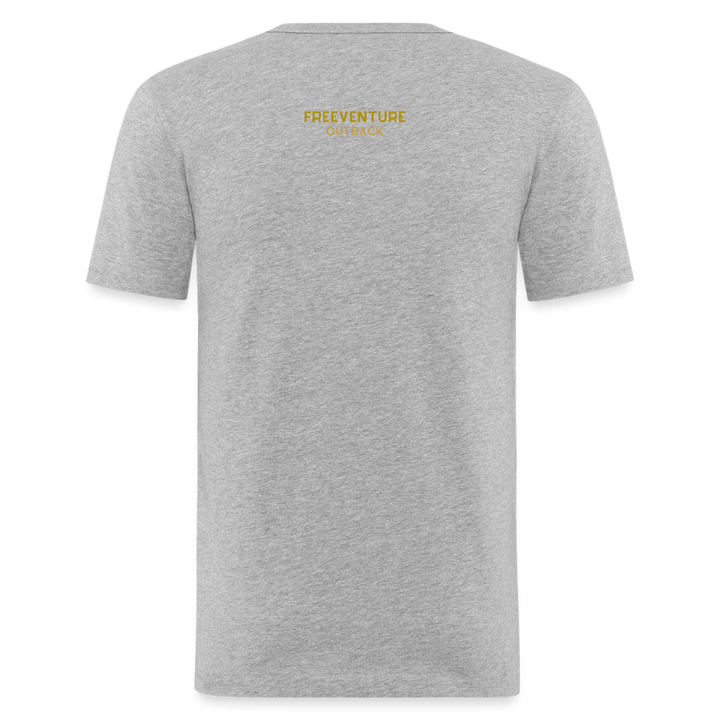 Slim Fit T-Shirt für Männer -  Bio 100%🌿 - Grau meliert