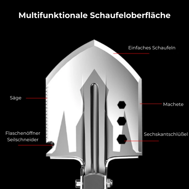 Klappspaten – Multifunktionales Outdoor-Werkzeug für Camping & Garten