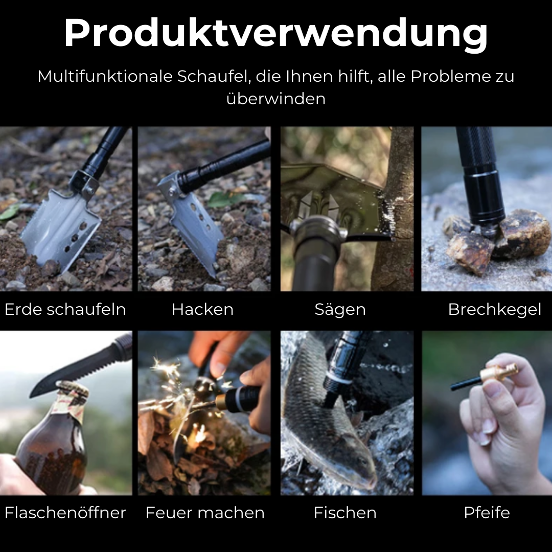 Klappspaten – Multifunktionales Outdoor-Werkzeug für Camping & Garten