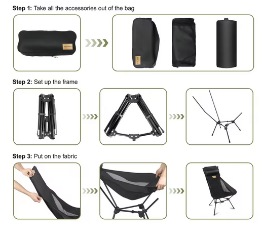 Faltbarer Dreiecks Campingstuhl